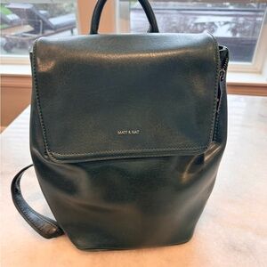 Matt and Nat Vegan Leather Fabi Backpack, Dark Teal